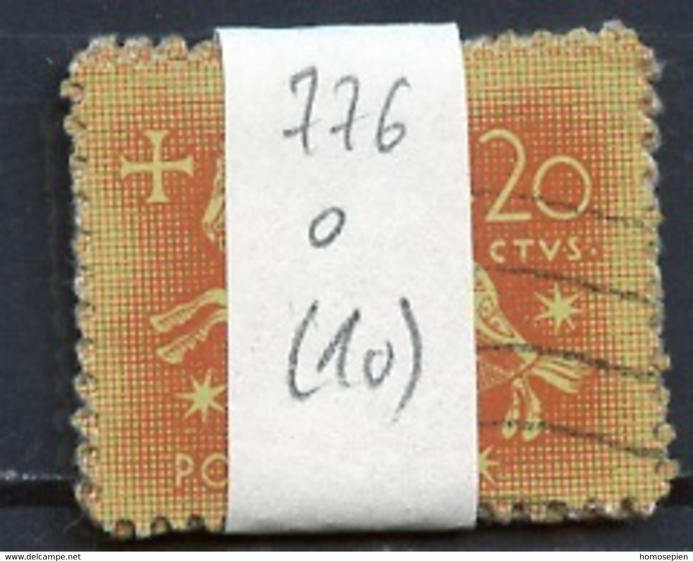 Portugal Lot 1953-56 Y&T N°776 - Michel N°793 (o) - 20c Sceau Du Roi Denis - Lot De 10 Timbres - Hojas Completas