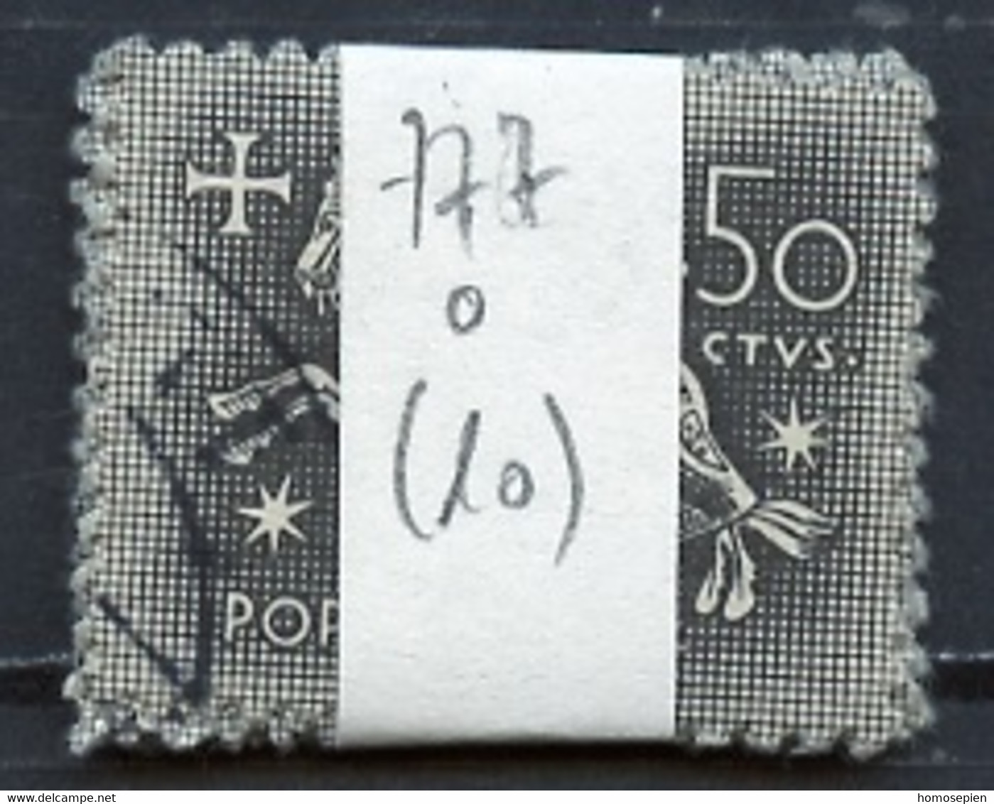 Portugal Lot 1953-56 Y&T N°777 - Michel N°795 (o) - 50c Sceau Du Roi Denis - Lot De 10 Timbres - Hojas Completas