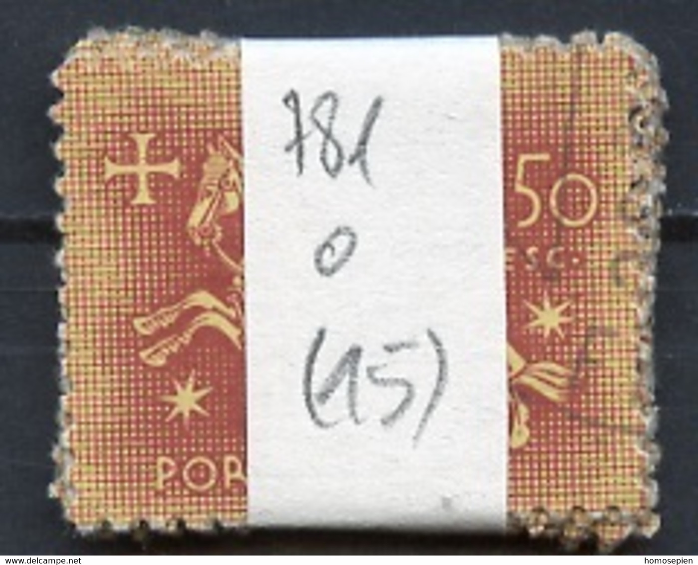 Portugal Lot 1953-56 Y&T N°781 - Michel N°799 (o) - 1,50e Sceau Du Roi Denis - Lot De 15 Timbres - Full Sheets & Multiples