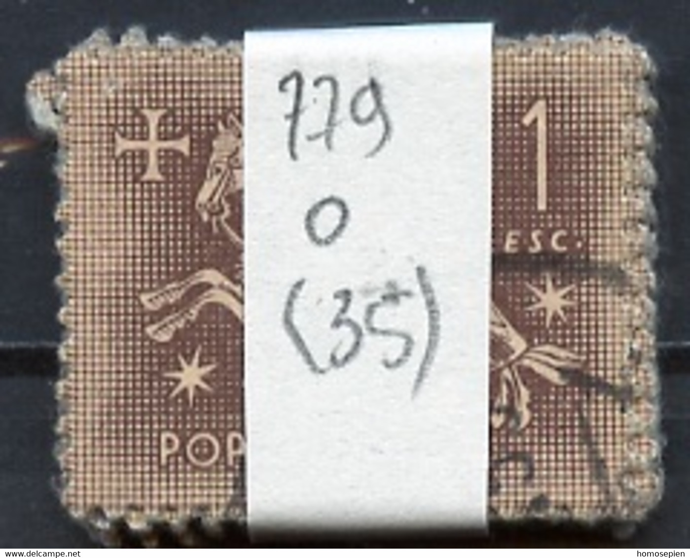 Portugal Lot 1953-56 Y&T N°779 - Michel N°797 (o) - 1e Sceau Du Roi Denis - Lot De 35 Timbres - Feuilles Complètes Et Multiples