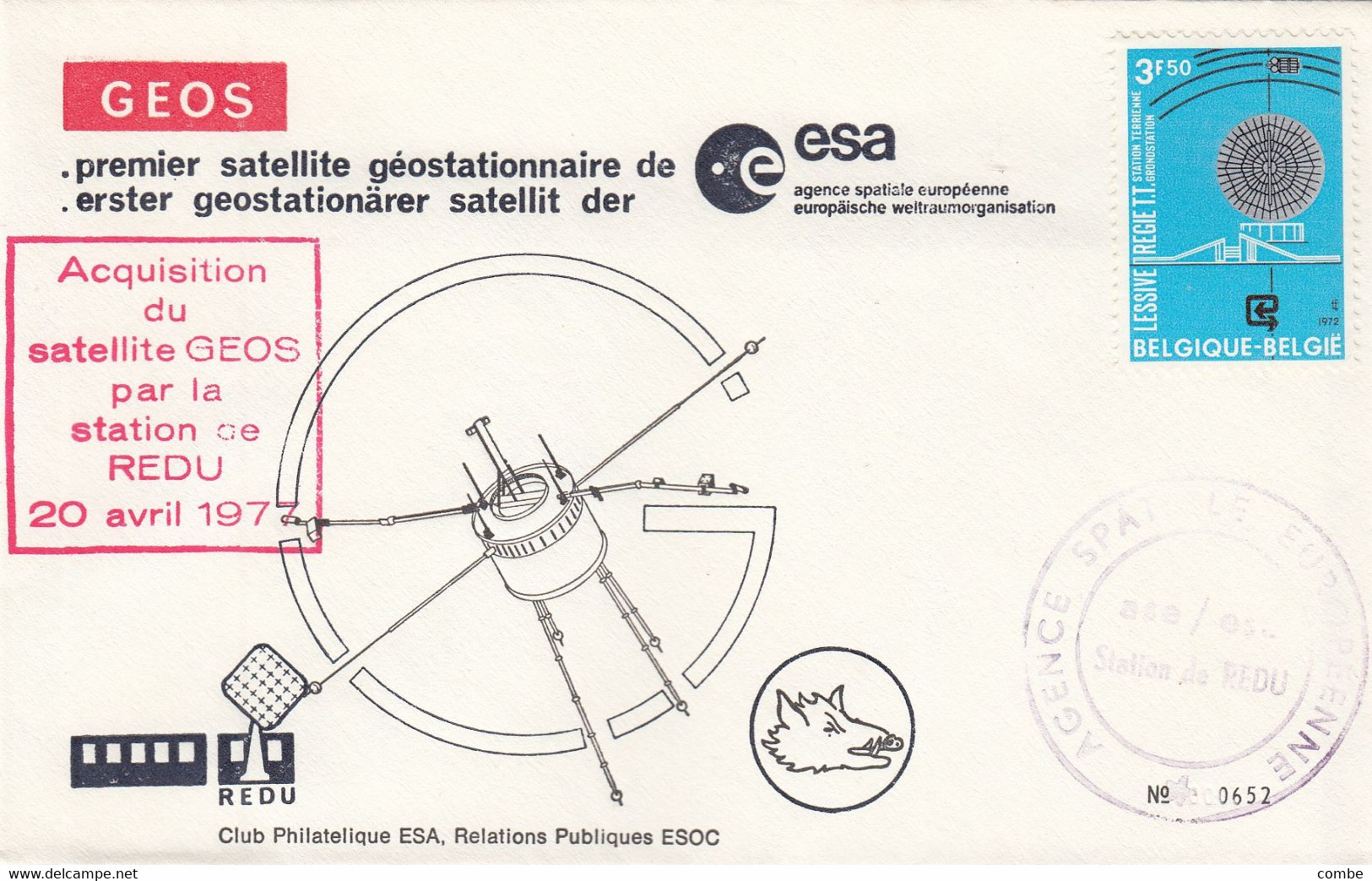 GEOS SATELLITE GEOSTATIONNAIRE BELGIQUE  / 2 - Other & Unclassified