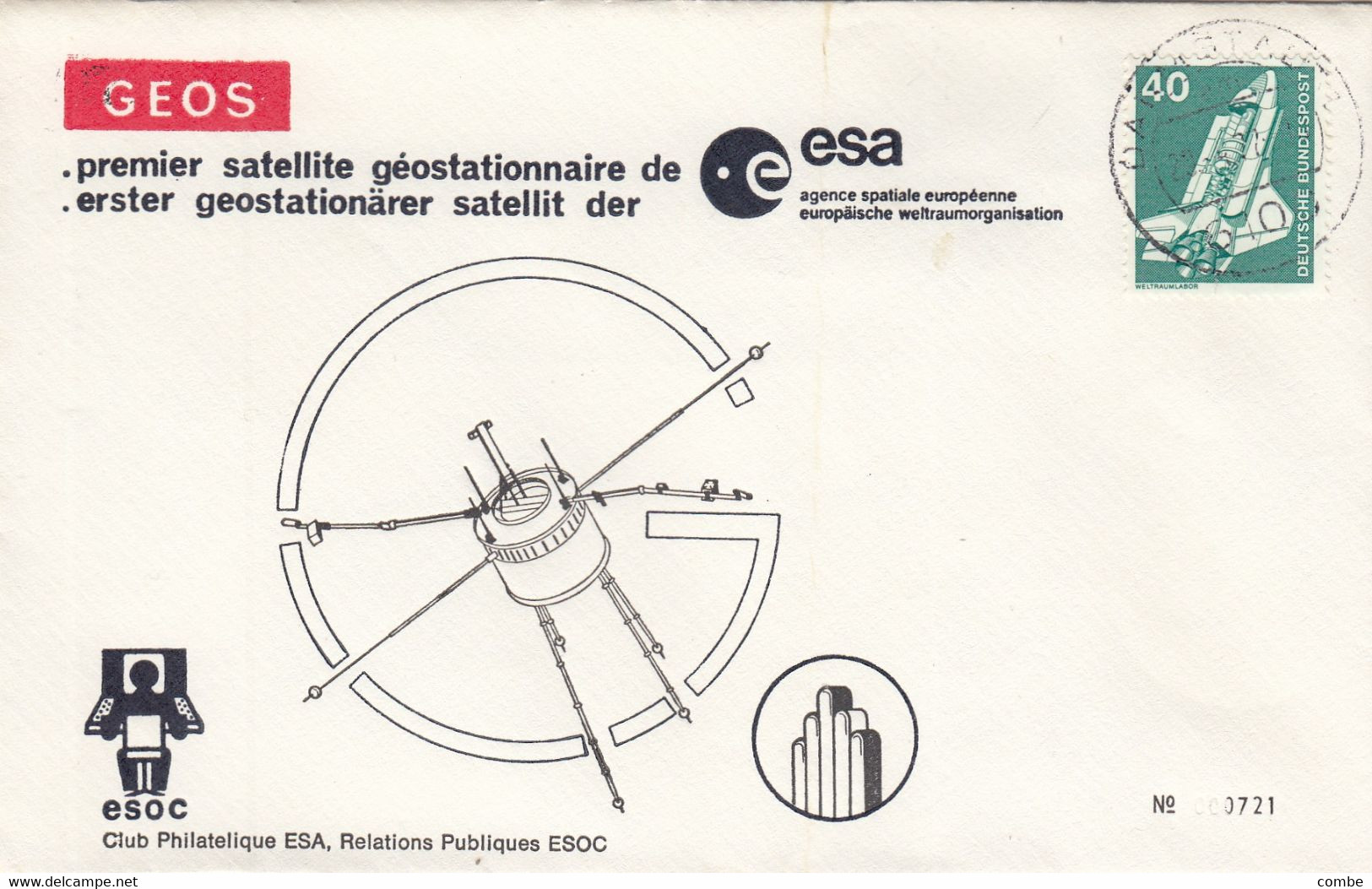 GEOS SATELLITE GEOSTATIONNAIRE GERMANY / 2 - Sonstige & Ohne Zuordnung