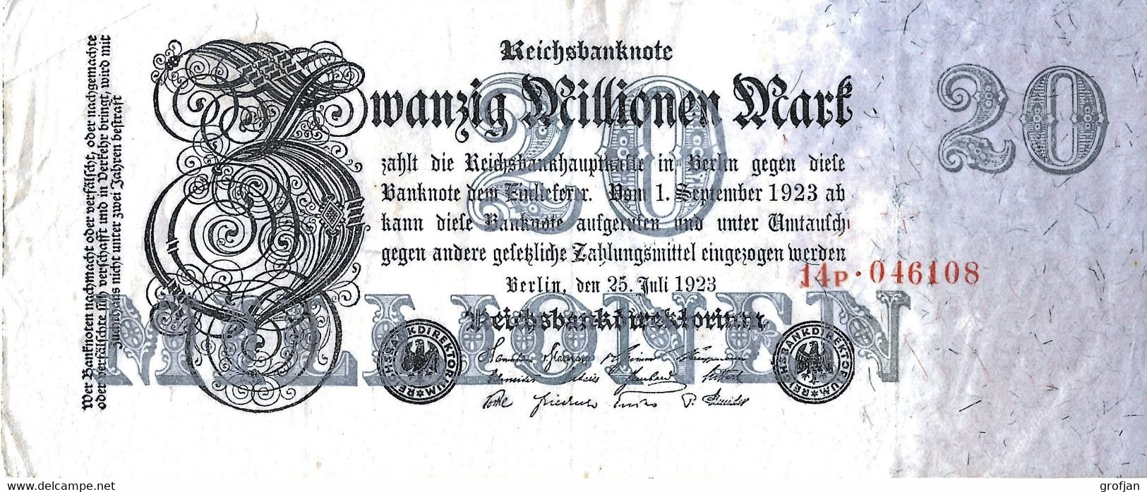 Deutschland - 20 Millionen Mark 1923 - 20 Mio. Mark