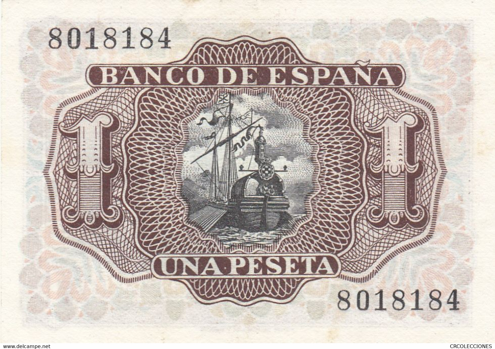 CRBS0054 BILLETE ESPAÑA 1 PESETA 1953 SC- SIN SERIE 15 - 1-2 Peseten