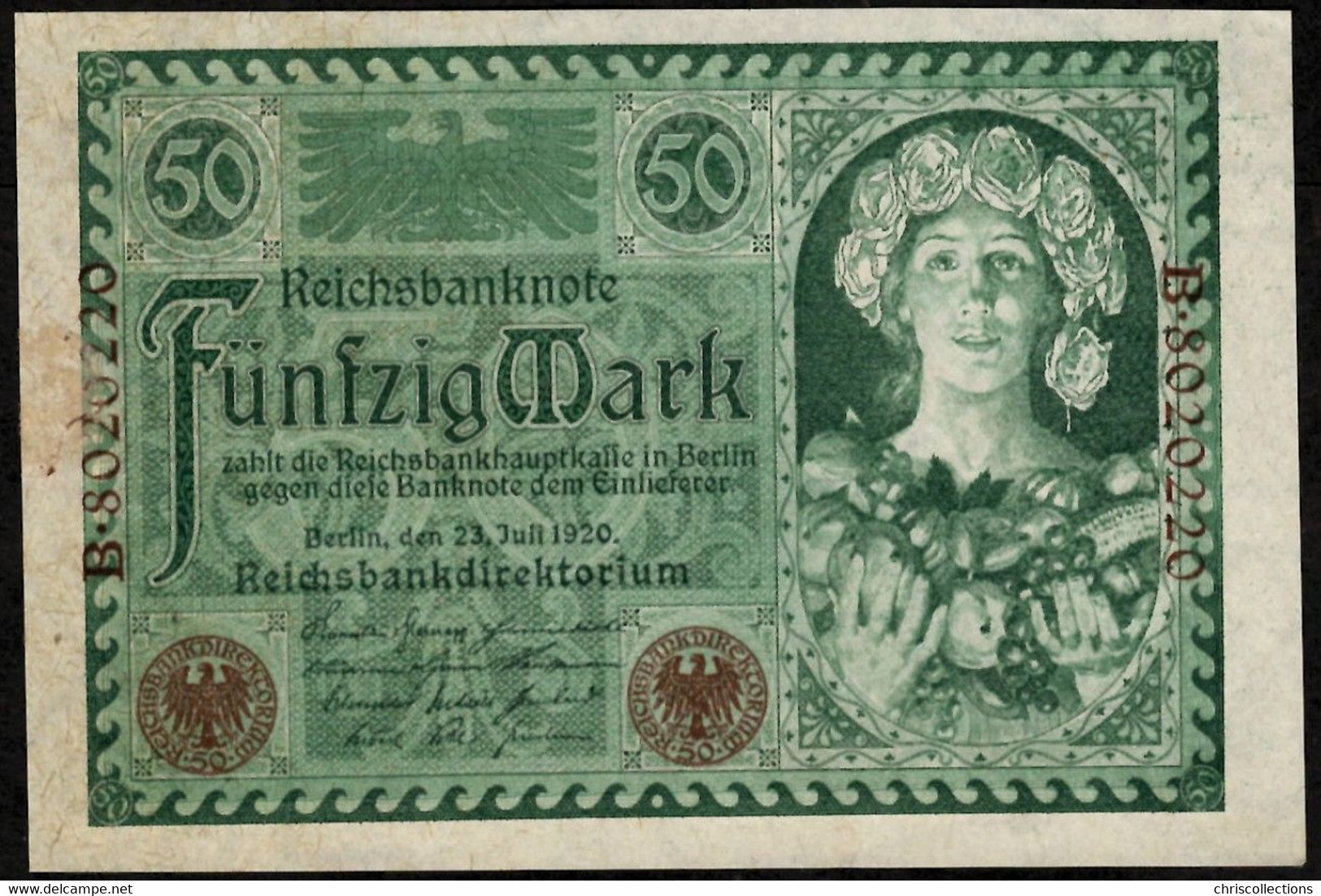 ALLEMAGNE - 50 Mark -  Berlin 3.7.1920 - Reichsbanknote - Sup - 50 Mark