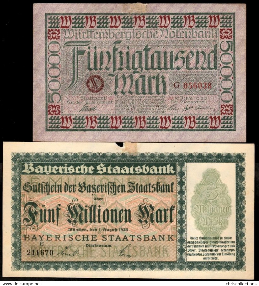 ALLEMAGNE - Lot De 5 Billets ALLEMAGNE - [11] Emissioni Locali