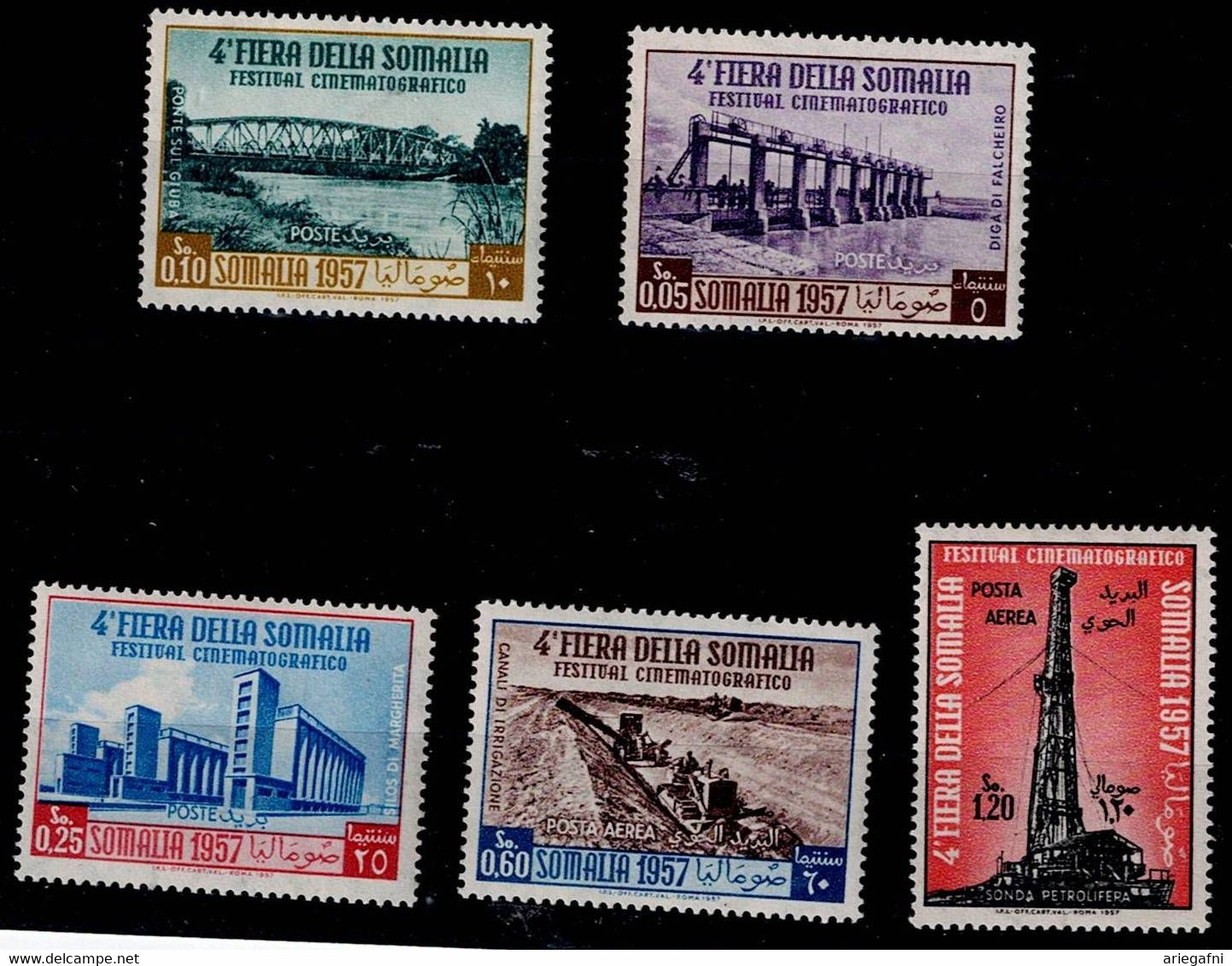 SOMALIA  1957 TRADE FAIR AND FILM FESTIVAL MI No 331-5 MNH VF!! - Somalie