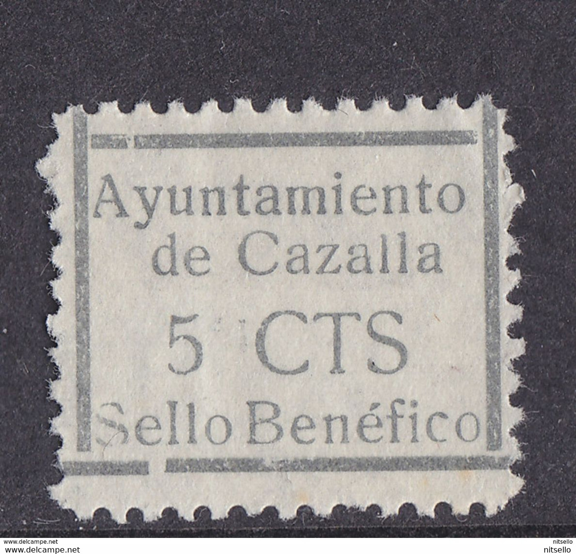 LOTE 2189  ///  (C110)  ESPAÑA - CAZALLA DE LA SIERRA (SEVILLA) CATALOGO FESOFI-SOFIMA Nº 5  - SELLO BENEFICO - Vignetten Van De Burgeroorlog