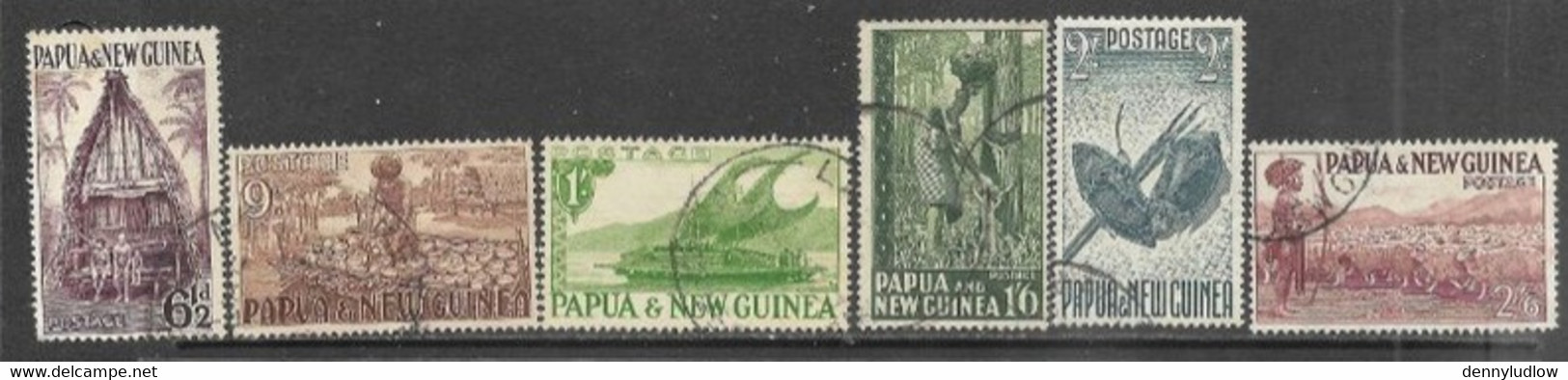 Papua  New Guinea  1952  Sc#130-4 Used    2016 Scott Value $3.75 - Papoea-Nieuw-Guinea