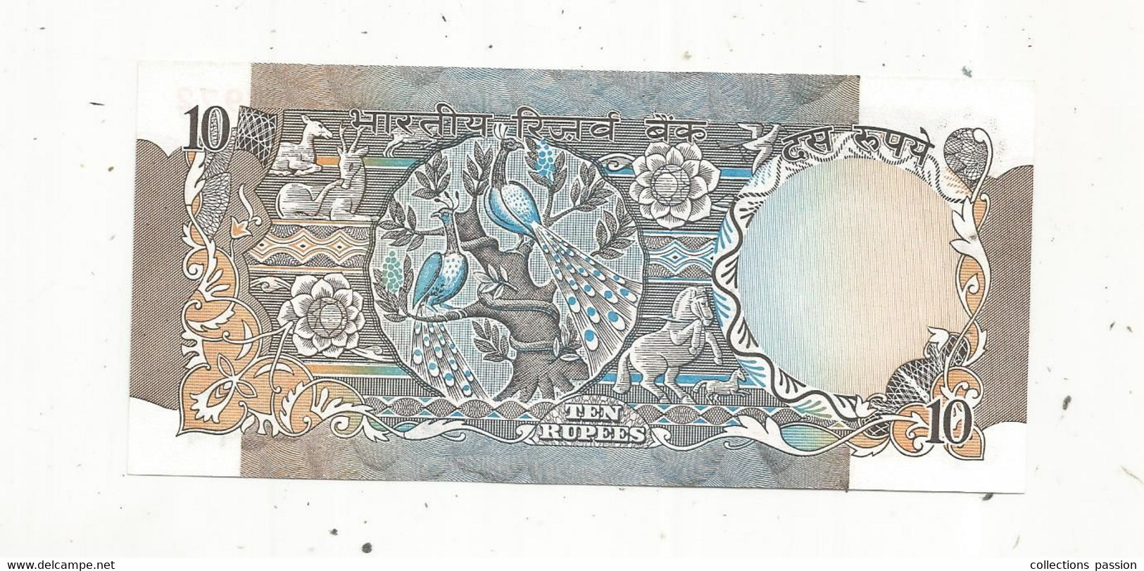 JC, Billet , INDE , Reserve Bank Of INDIA, 10 , Ten Rupees , UNC, 2 Scans - Indien