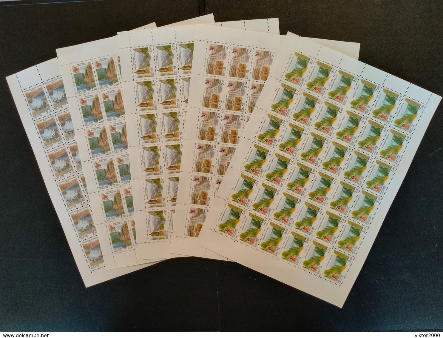 RUSSIA  MNH (**)1999 Regions Of Russian Federation  Mi.729-733 - Full Sheets