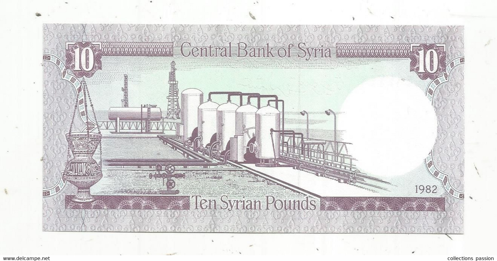 JC, Billet , SYRIE, Central Bank Of Syria ,10 , Ten Syrian Pounds , 1982 , UNC, 2 Scans - Siria