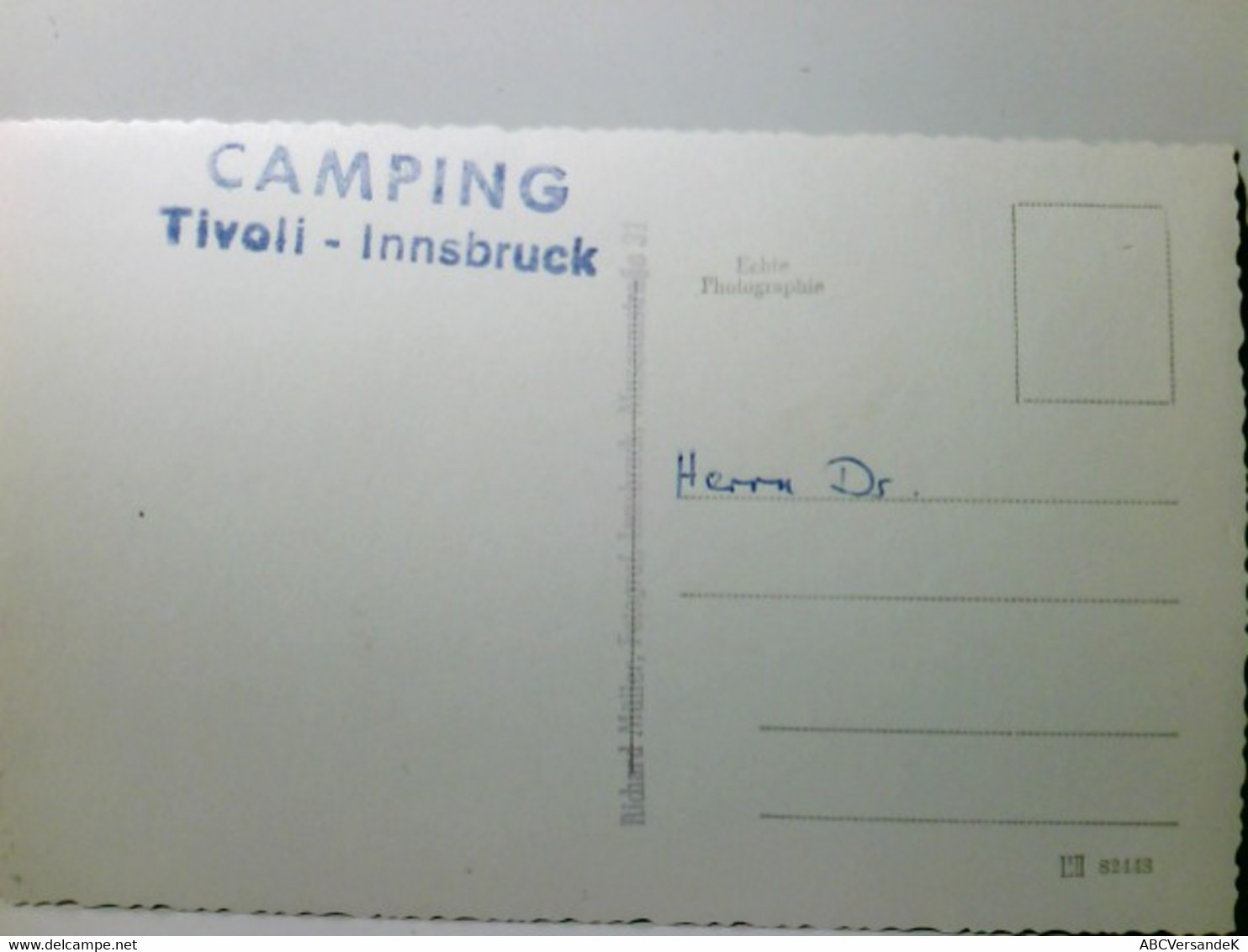 Camping Tivoli. Innsbruck. Alte Ansichtskarte / Postkarte S/w, Ungel. Ca 50 / 60ger Jahre ?. Campingplatz, Zel - Sonstige & Ohne Zuordnung