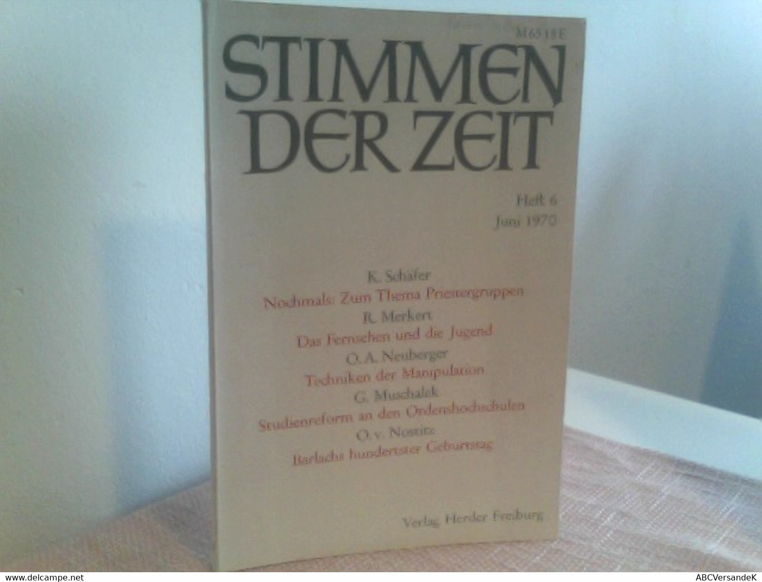 STIMMEN DER ZEIT ; HEFT 6 Juni 1970 - Sonstige & Ohne Zuordnung