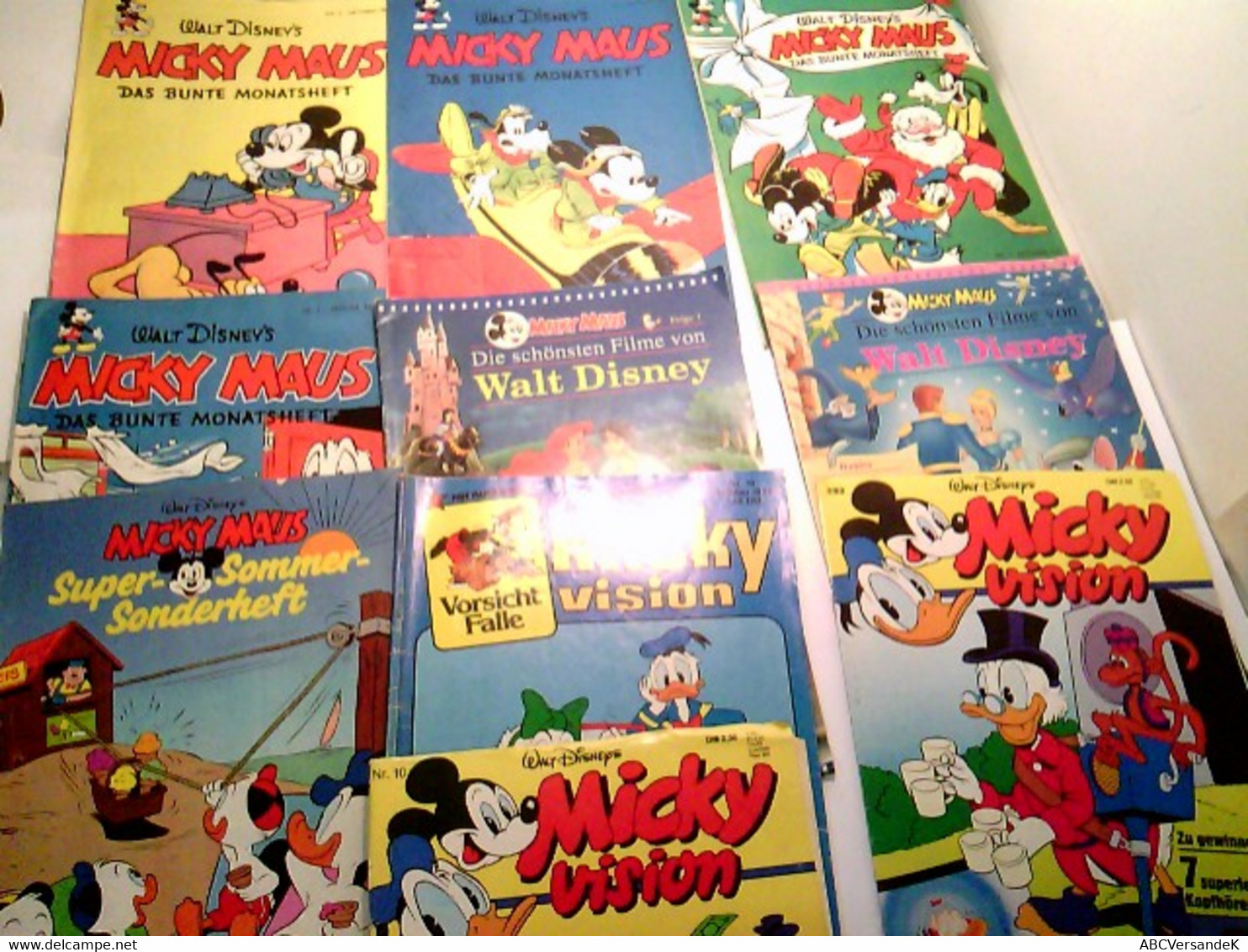 Konvolut Bestehend Aus 10 Heften, Zum Thema: Walt Disneys Micky Maus. Das Bunte Monatsheft / Micky Vision - Sonstige & Ohne Zuordnung