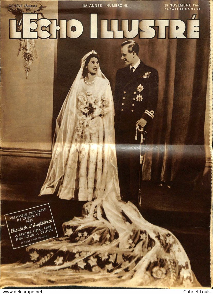 L'Echo Illustré 1947 48 Mariage Reine Elisabeth Congohas Brésil Aleijadinho Johore Bahru Johor Malaisie Queen Marriage - 1900 - 1949