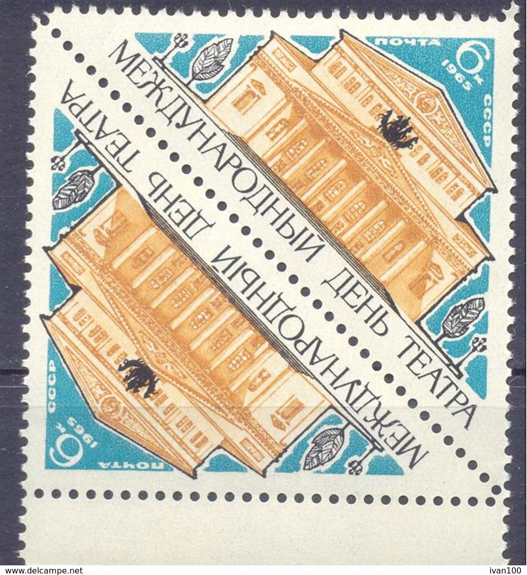 1965. USSR/Russia,  International Theatre Day, 2v Se-tenant, Mint/** - Unused Stamps