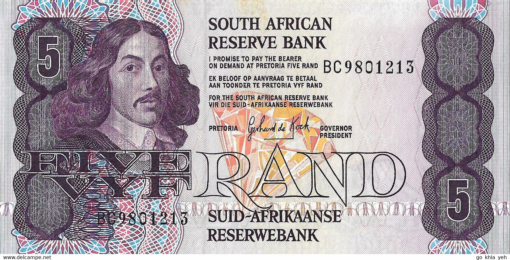 AFRIQUE DU SUD 1990 5 Rand - P.119d  Neuf UNC - Afrique Du Sud