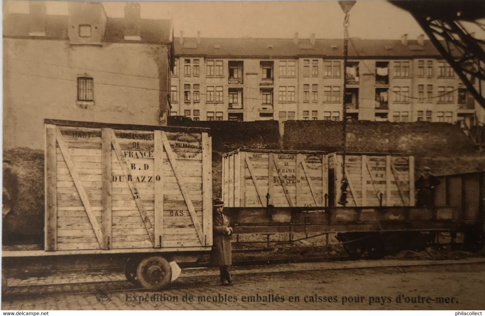 Transports Walon Freres Bruxelles // Expedition De Meubles Emballes En Caisses Pour Pays D'outre Mer 19?? Tres Rare - Autres & Non Classés