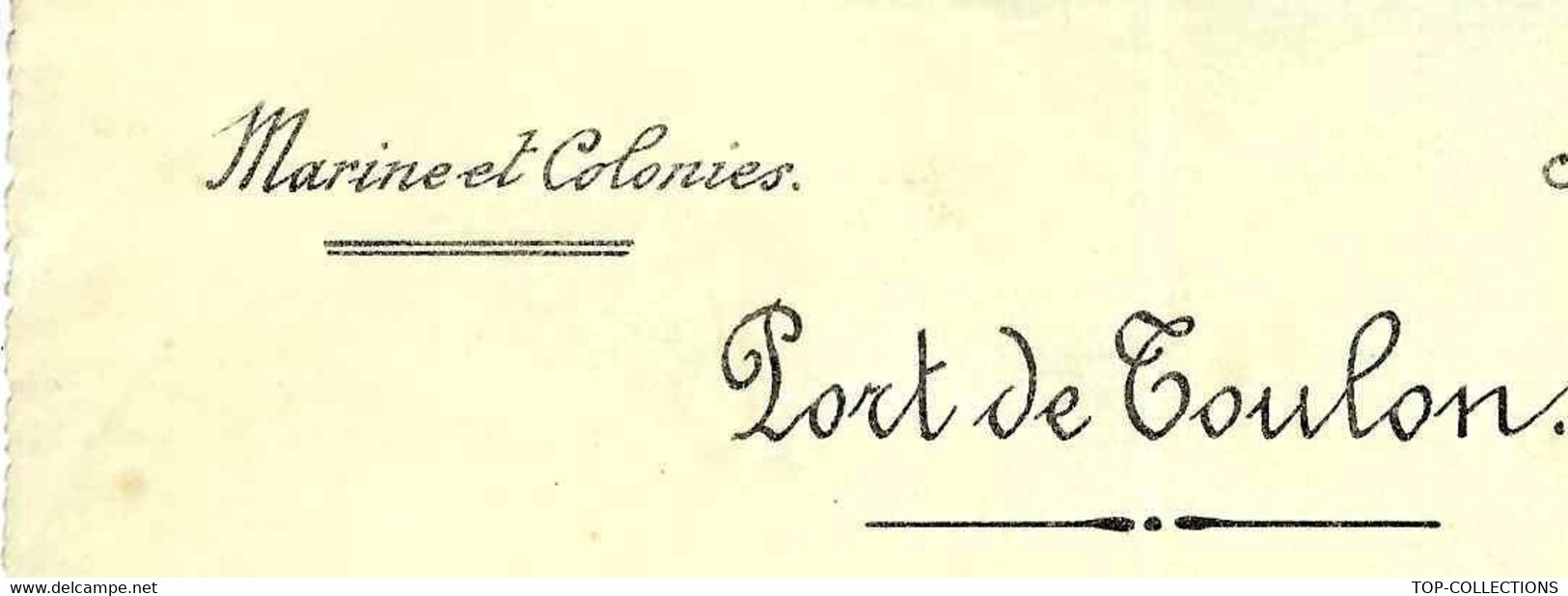 1871 GUERRE 1870-1871 MARINE COLONIES  Santé PORT DE TOULON Sign. Directeur J. RouxV.HISTORIQUE  => GAZAGNES PHARMACIEN - Autres & Non Classés