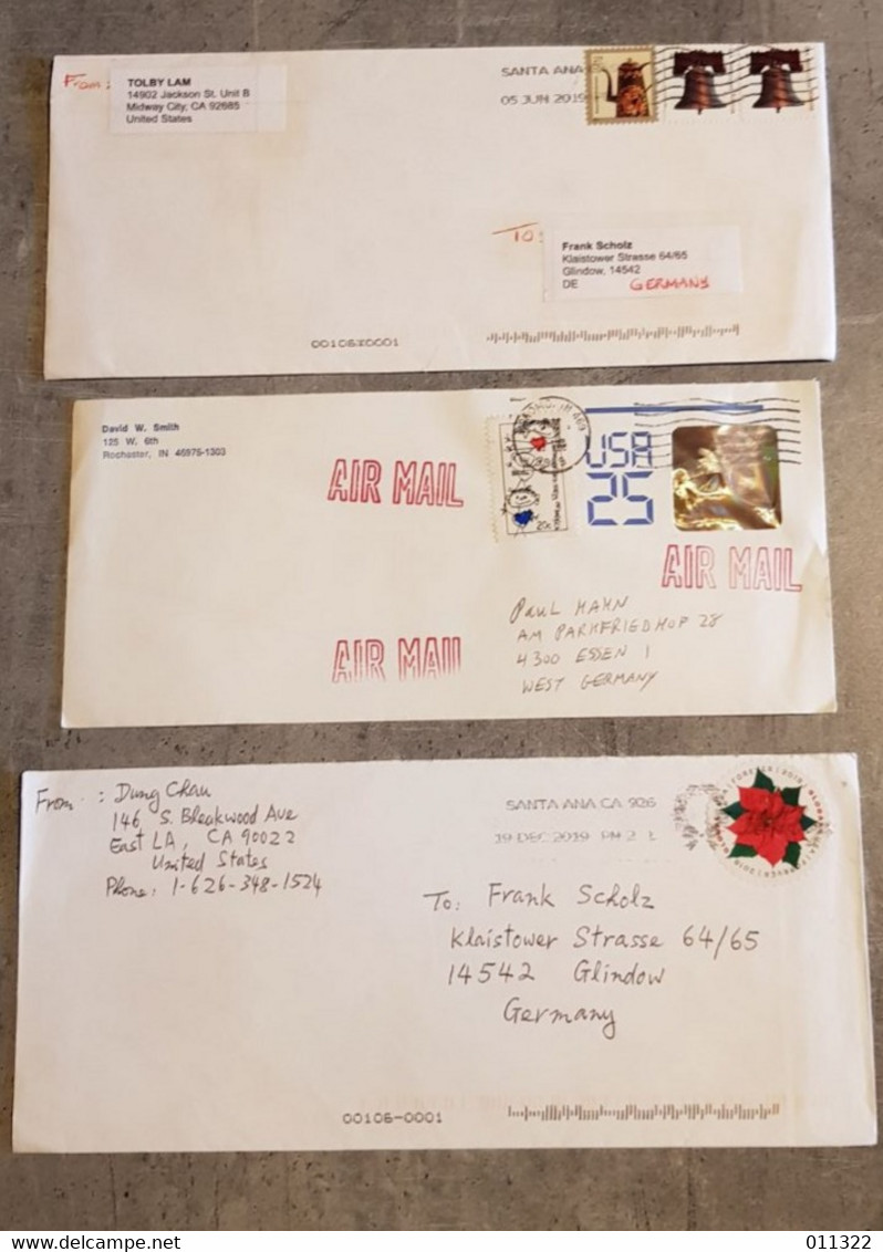 U.S.A. 3 COVERS CIRCULED SEND TO GERMANY - Other & Unclassified