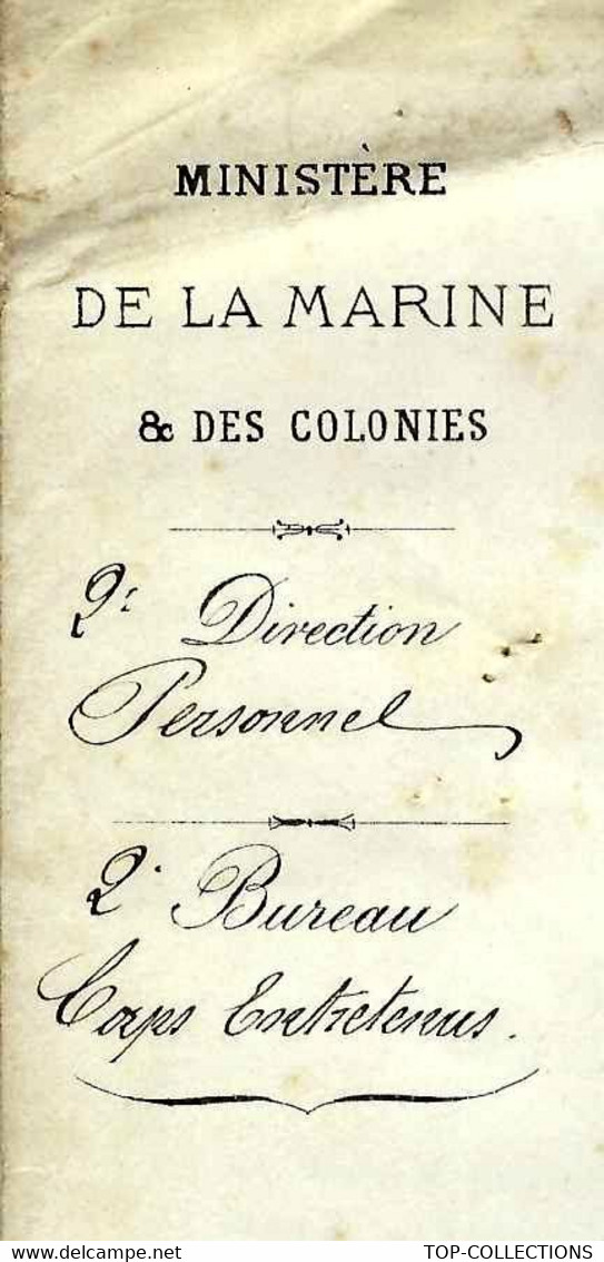 1871 GUERRE DE 1870-1871 VERSAILLES  Sign. Pothuau Ministre MARINE & COLONIES DEMISSION "GAZAGNES ETIENNE" PHARMACIEN - Autres & Non Classés