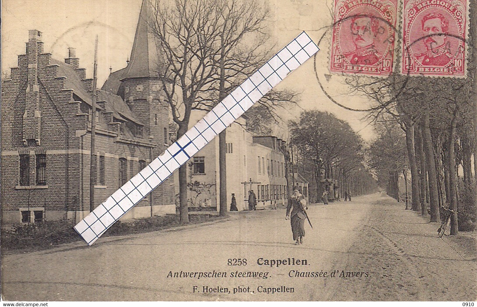 CAPPELLEN-KAPELLEN " ANTWERPSCHEN STEENWEG -HOOGBOOMKRUIS-TRAM"HOELEN N°8258 UITGIFTE 1920 TYPE6 - Kapellen