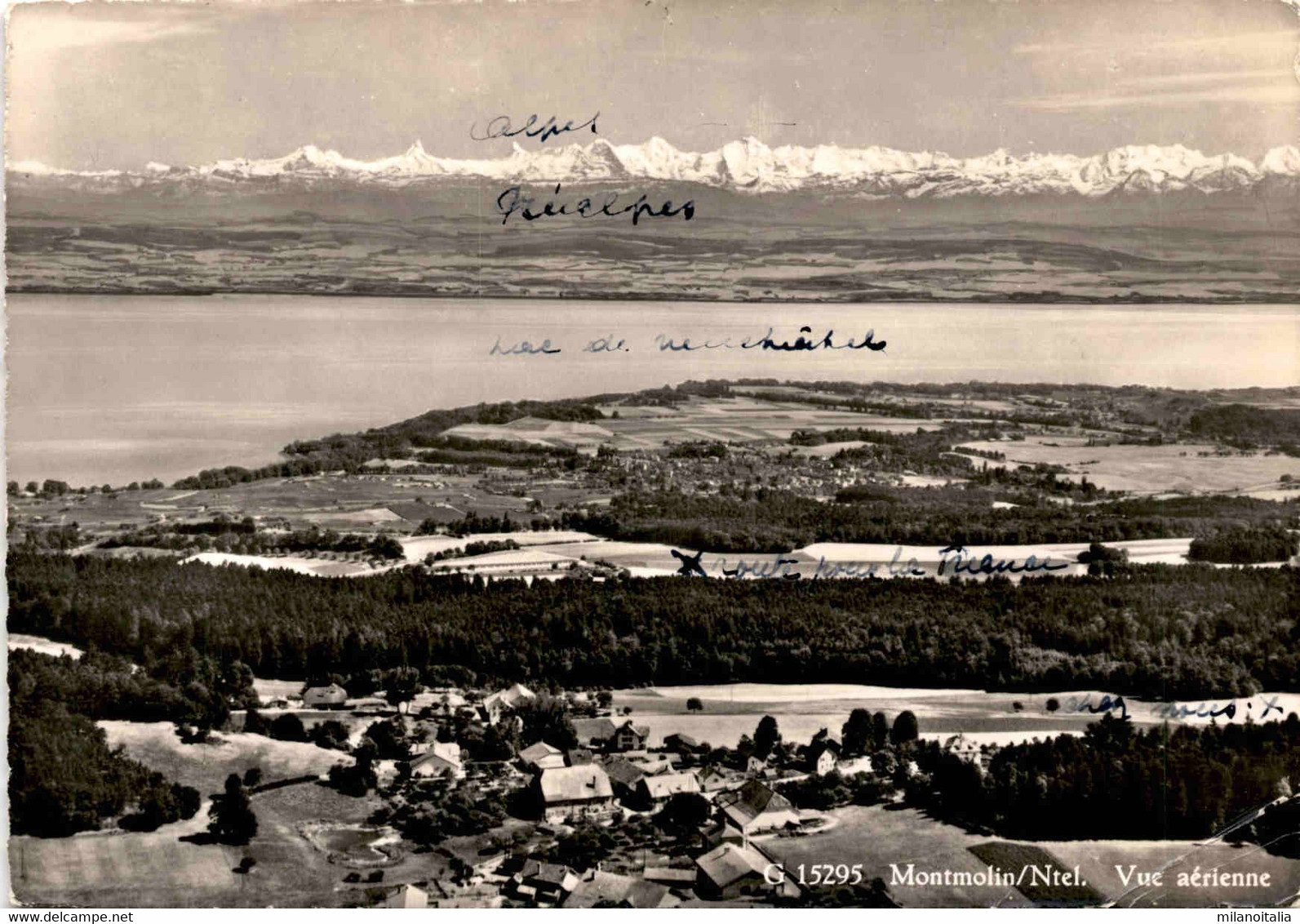 Montmollin/Ntel. - Vue Aerienne (15295) * 29. 12. 1952 - Montmollin