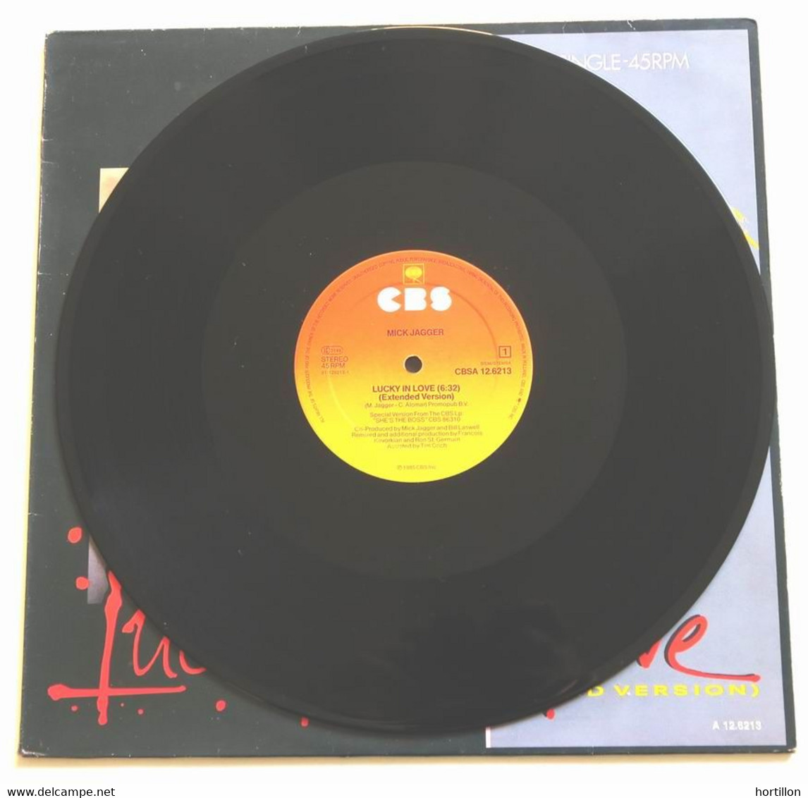 Disque MAXI 45 Tours Vinyle MICK JAGGER - Lucky In Love (THE ROLLING STONES) - 45 T - Maxi-Single
