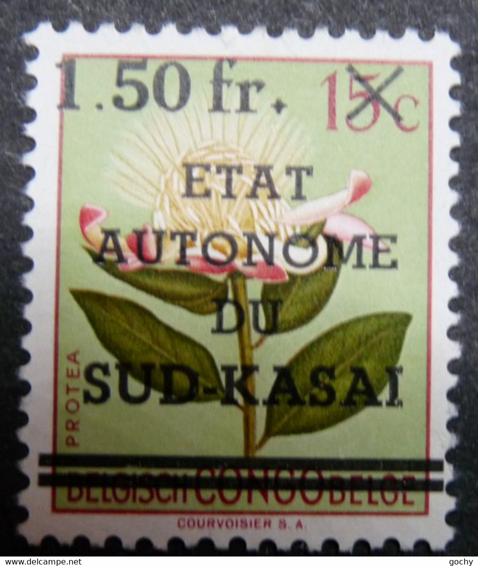 SUD - KASAÏ : 1961 : N° 6-V ** ---cat :20€ Premier Tirage : Sans Point Sur Tréma - South-Kasaï