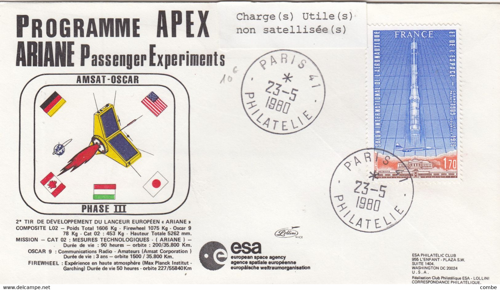 PROGRAMME APEX ARIANE PASSENGER EXPERIMENTS - Autres & Non Classés