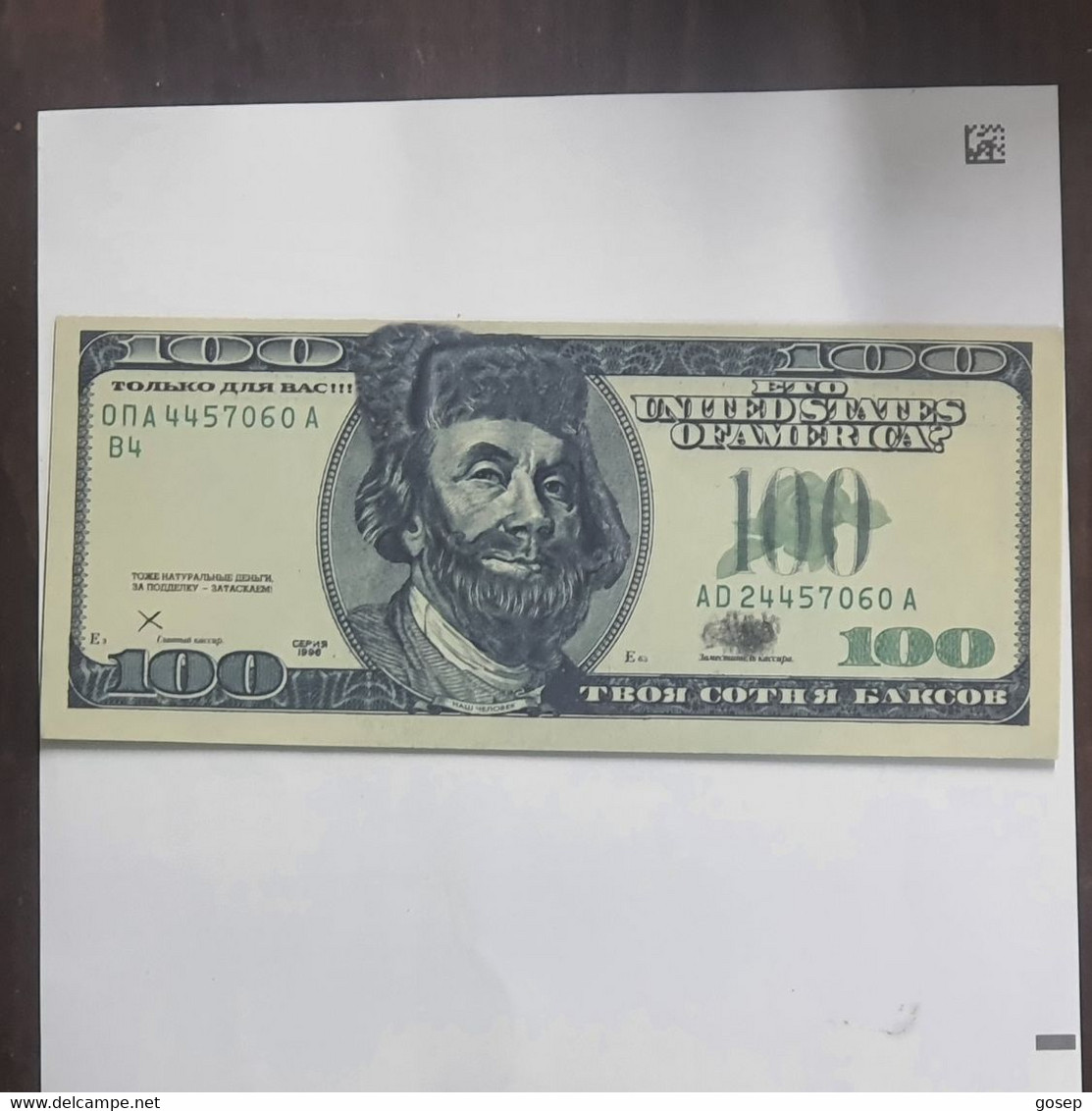 U.S.A-federal Reserve Note-(100$)-(13)-(ONA  4457060 A B4)-(1996)-(Sample Notes)-U.N.C - Colecciones Lotes Mixtos