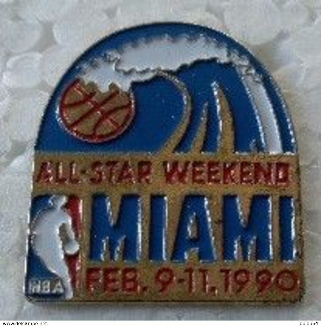 Pin's - Sports - Basketball - ALL-STAR WEEKEND - MIAMI - FEB. 9-11,1990 - - Basketball