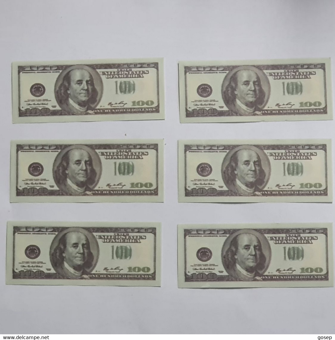 U.S.A-federal Reserve Note-(100$)-(6 Note)-short Note-(19)-(?)-(?)-(Sample Notes)-u.n.c - Verzamelingen