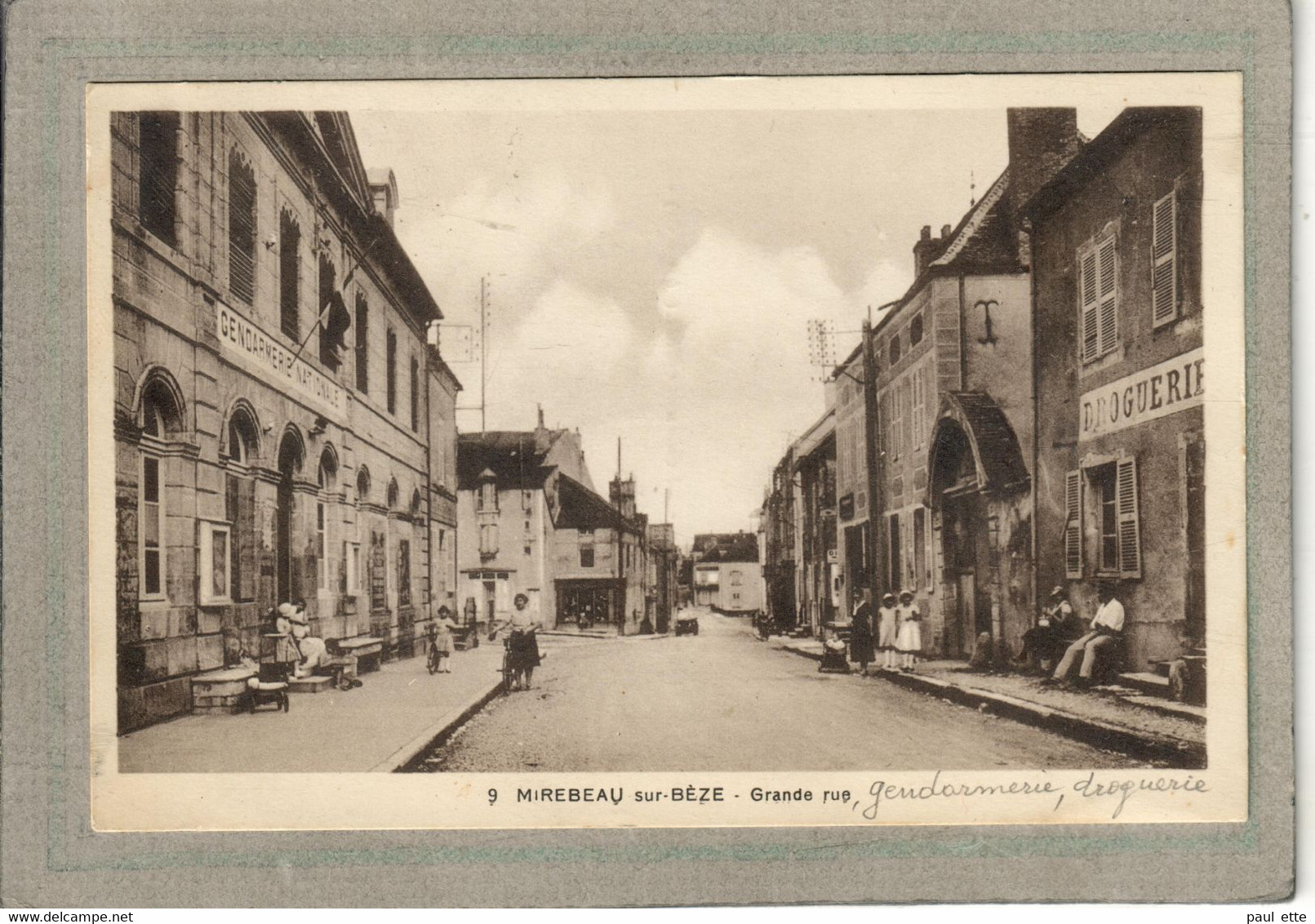 CPA - (21) MIREBEAU-sur-BEZE - Aspect De La Gendarmerie, De La Droguerie Et De La Grande Rue En 1948 - Mirebeau