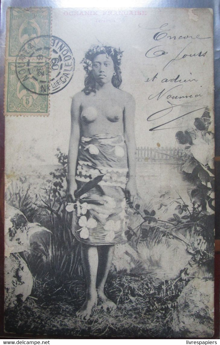 Tahiti  Teraaroa Femme Polynesie  Cpa Timbrée Caledonie - Polynésie Française
