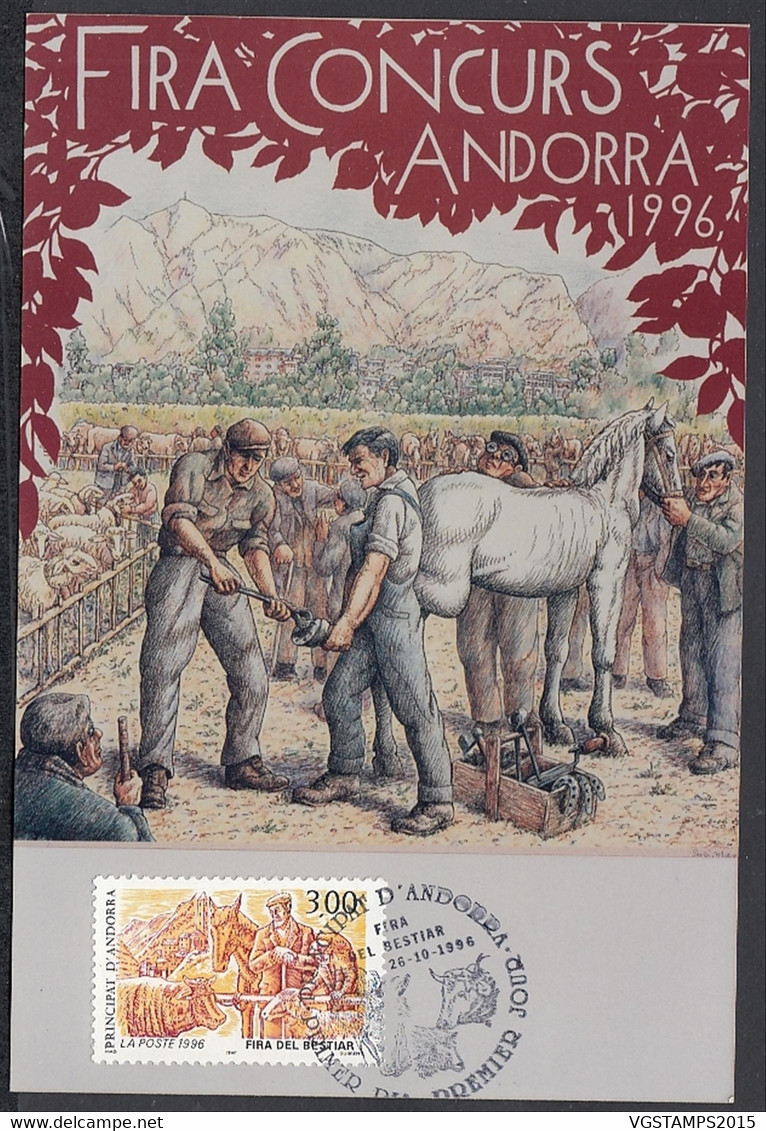 Andorre 1996 - Andorre Française-  FDC. Yvert  Nº 481 Theme: Chevaux.......  (EB) DC-10405 - Used Stamps