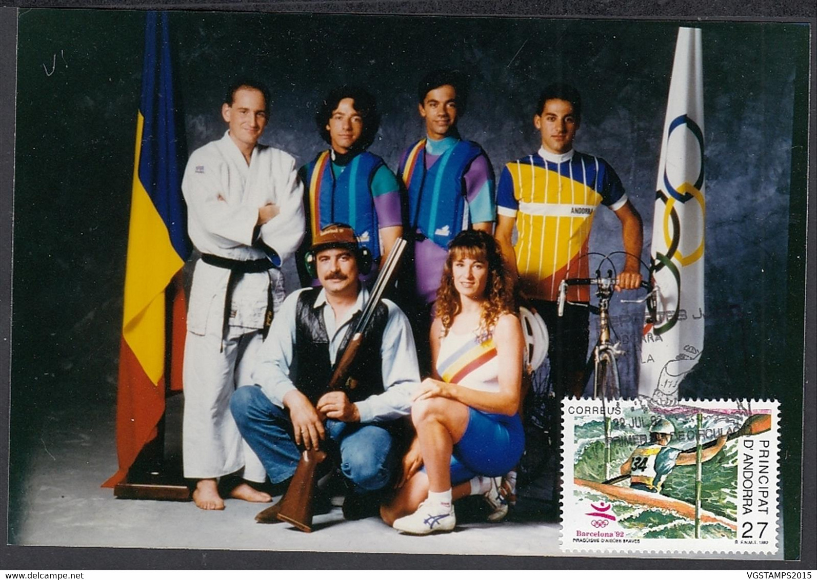 Andorre 1992 - Andorre Française-  FDC. Yvert  Nº 218 Theme: Jeux Olympiques: Canoe.......  (EB) DC-10406 - Oblitérés