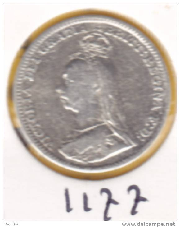 @Y@   Groot Britannie  3 Pence 1891   (1177)  Zilver / Ag / Prata - F. 3 Pence