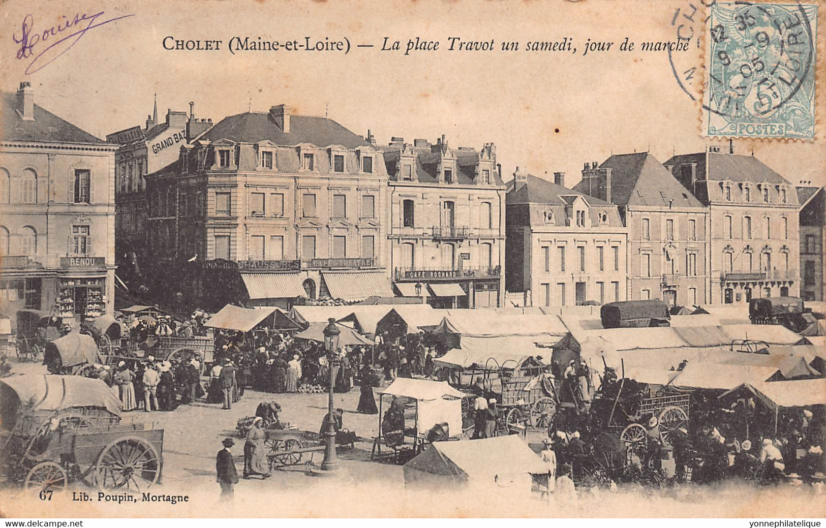 49 - MAINE ET LOIRE - CHOLET - La Place Travot, Un Samedi Jour De Marché (10101) - Cholet