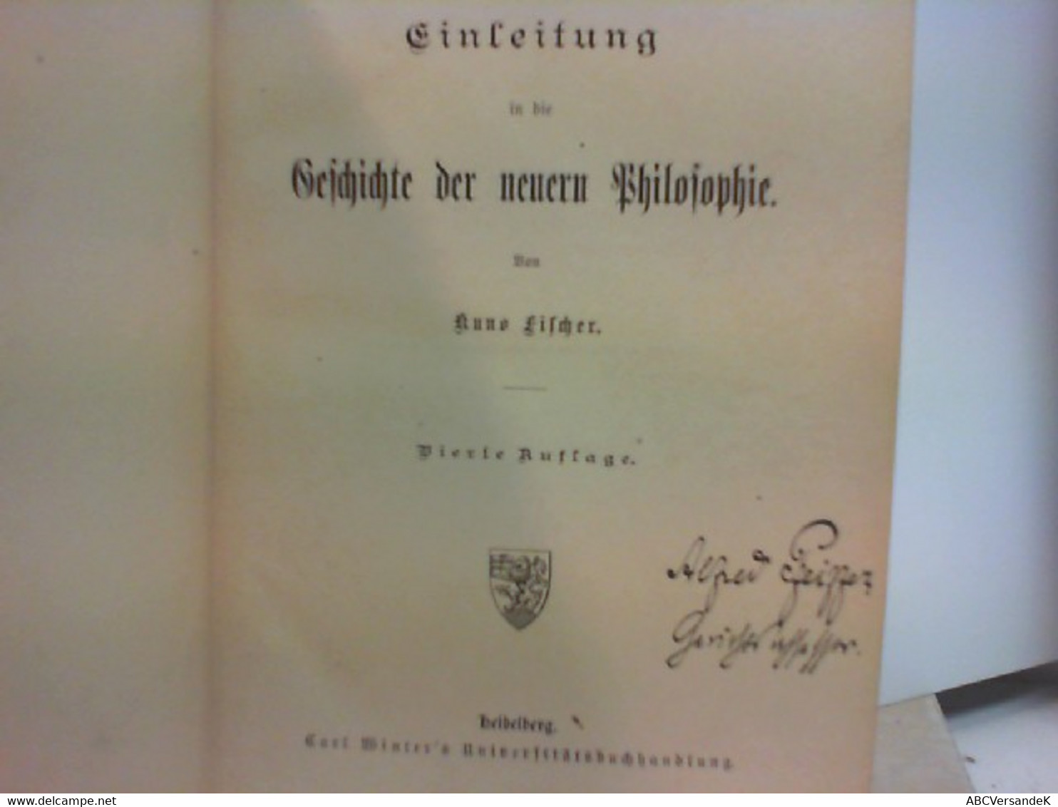 Einleitung In Die Geschichte Der Neuern Philosophie (= Philosophische Schriften Von Kuno Fischer) - Filosofie