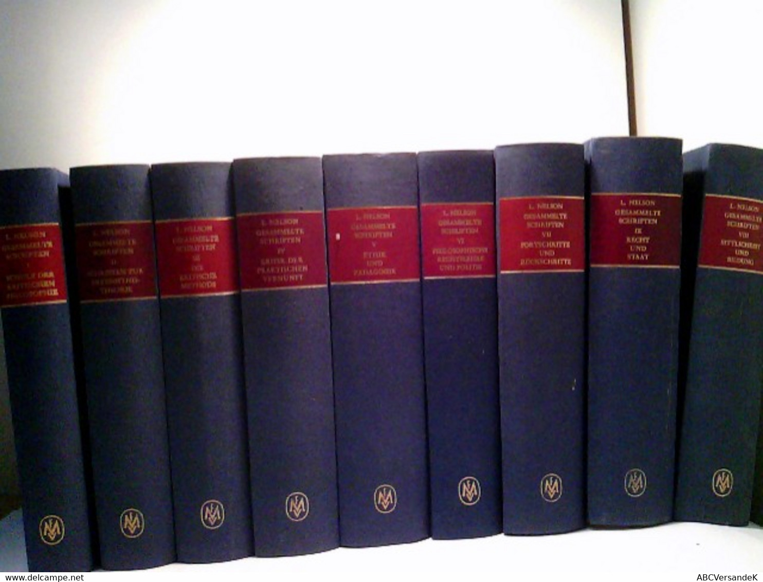 Konvolut Bestehend Aus 9 Bänden (von 9), Zum Thema: Leonard Nelson Gesammelte Schriften Komplett. - Philosophie