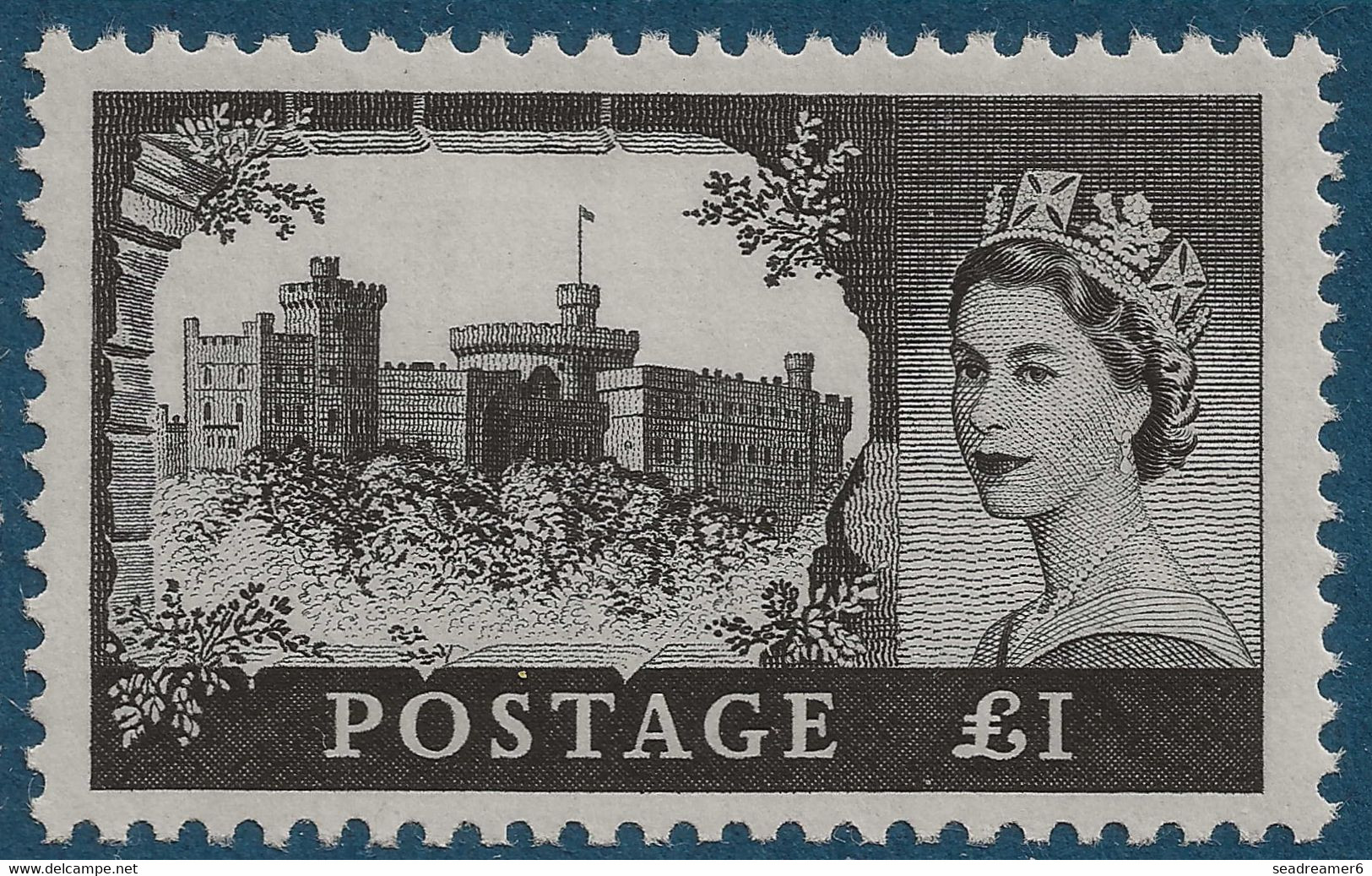 Grande Bretagne 1958 N°286a** 1 Pound Black Tirage DE La Rue Superbe Cote Yvert : 450 € - Unused Stamps