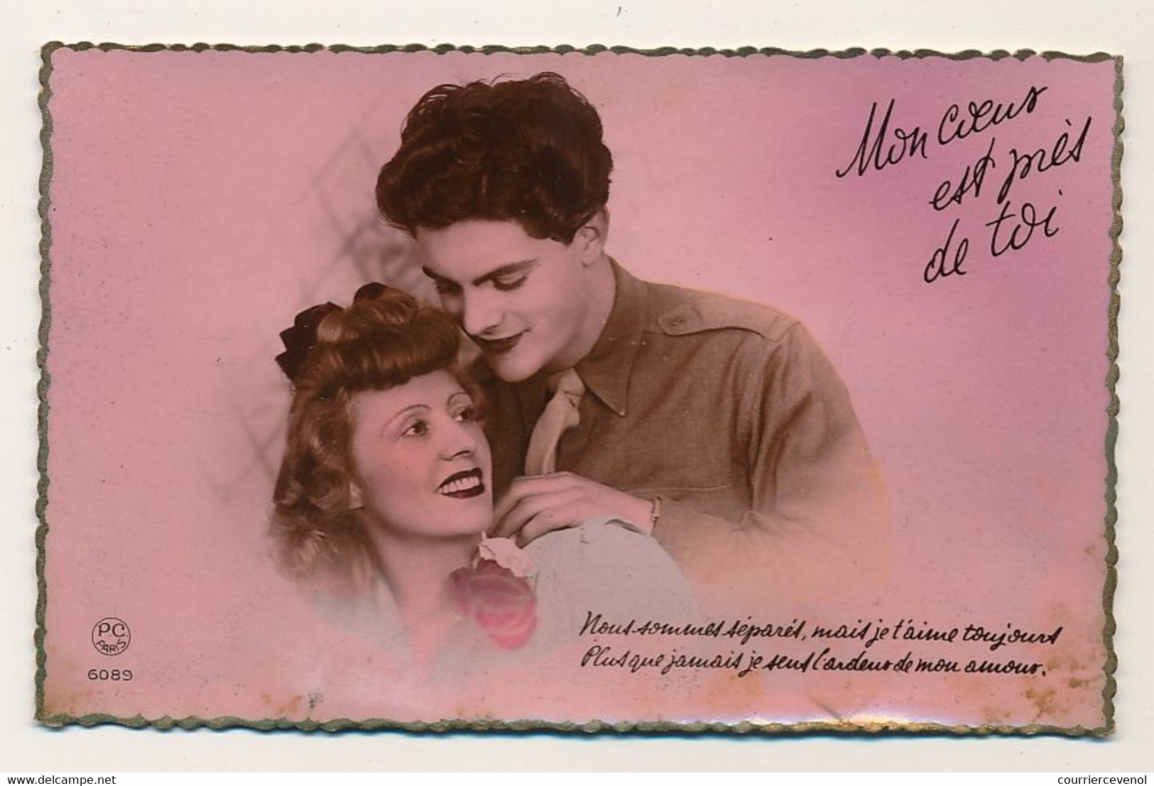 6 CPSM Fantaisie Des Années 1950 - Correspondance Amoureuse - Parejas
