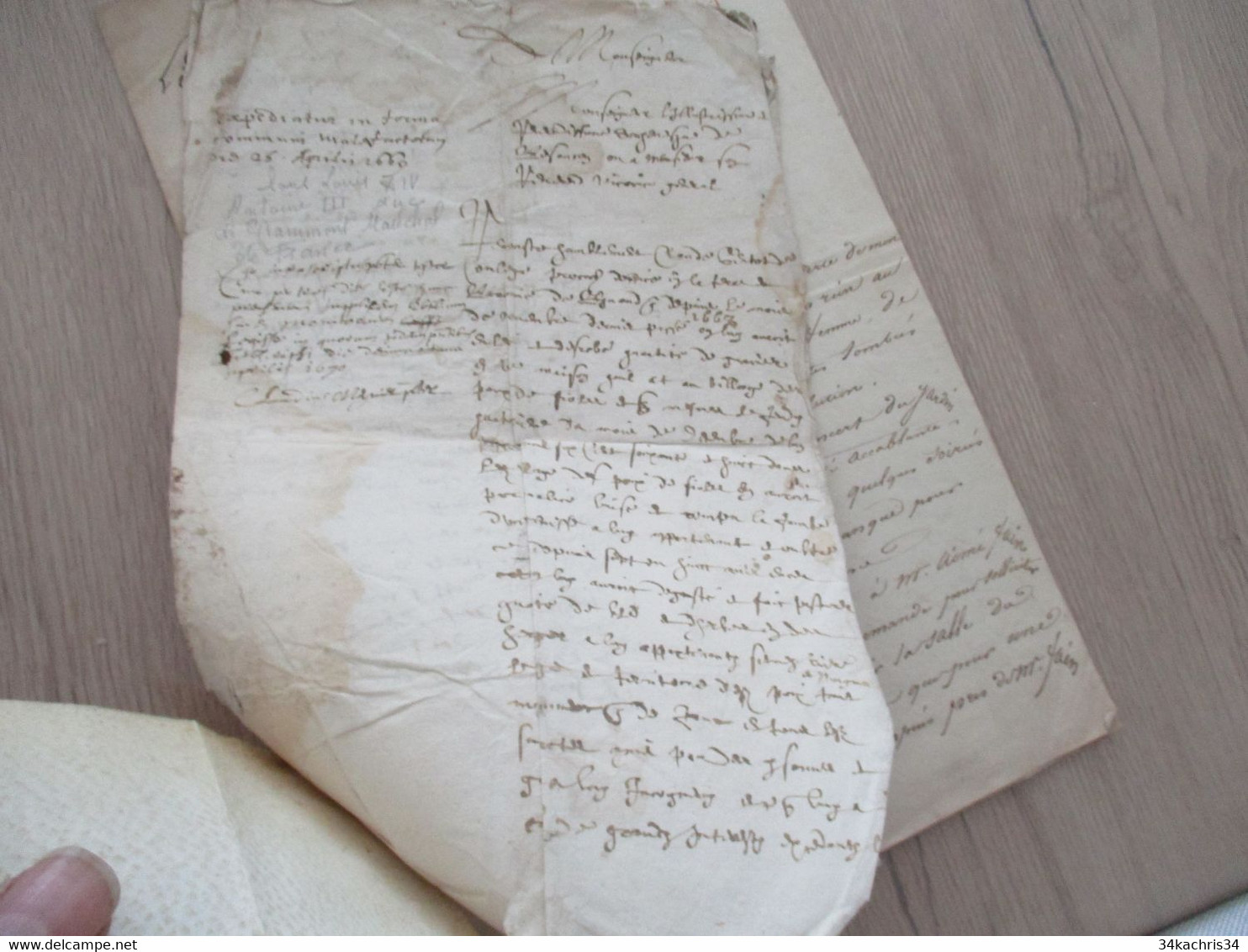 X2  Documents Dont 1669 De Grammont. Texte à Découvrir - Manuscripts