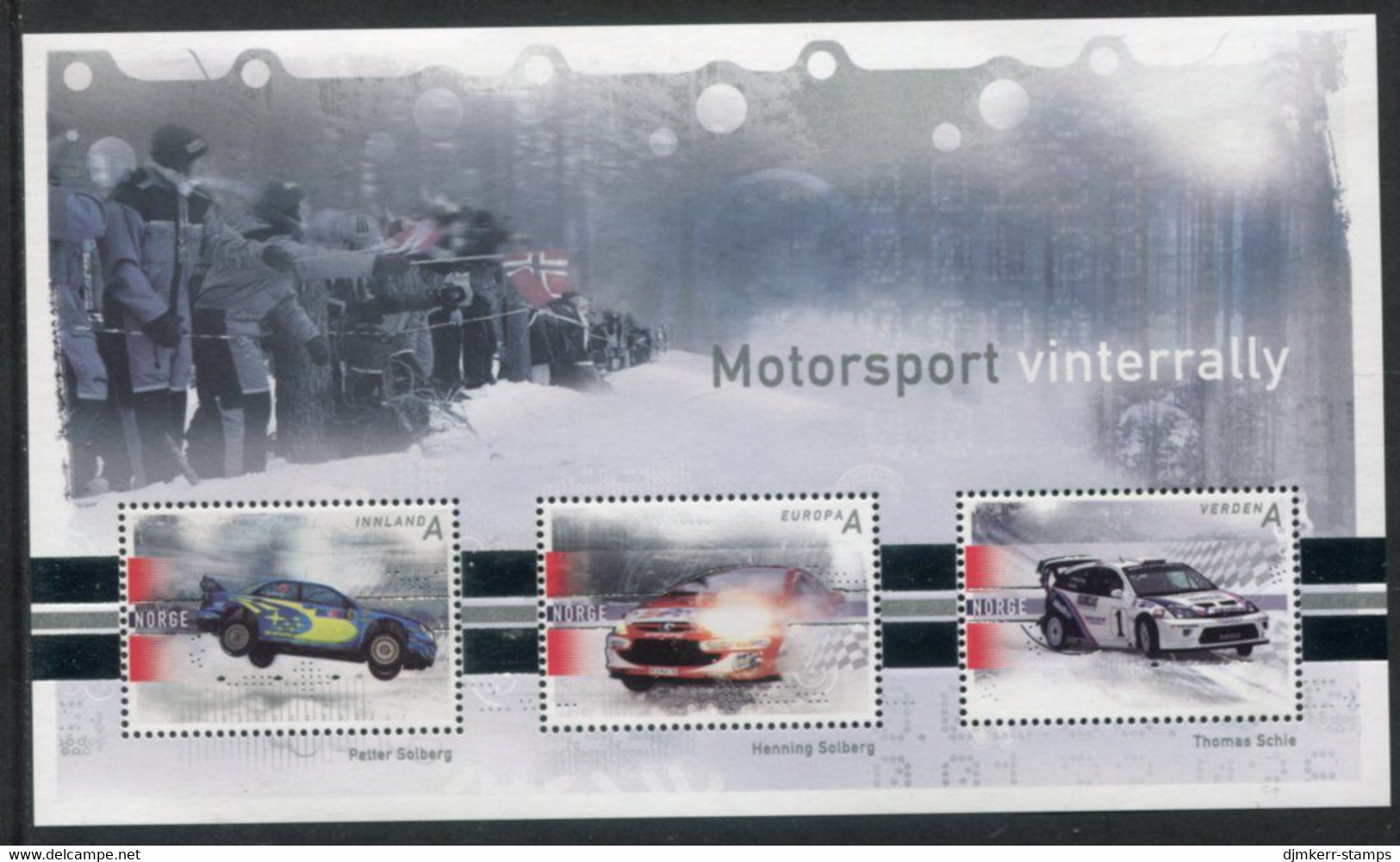 NORWAY 2007 Motor Sport: Winter Rally Block MNH / **.  Michel Block 33 - Unused Stamps