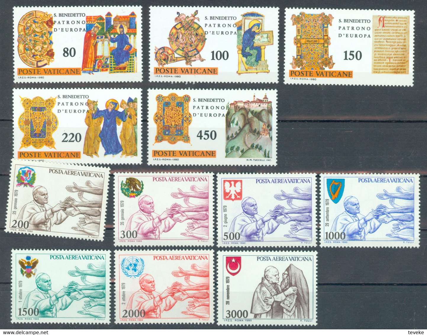 VATICAAN/VATIKAN/CITA DEL VATICANO - 1980 YEARSET/JAHRGANG/JAARGANG MNH/**/NEUF - MiNr. 759/778 - Annate Complete