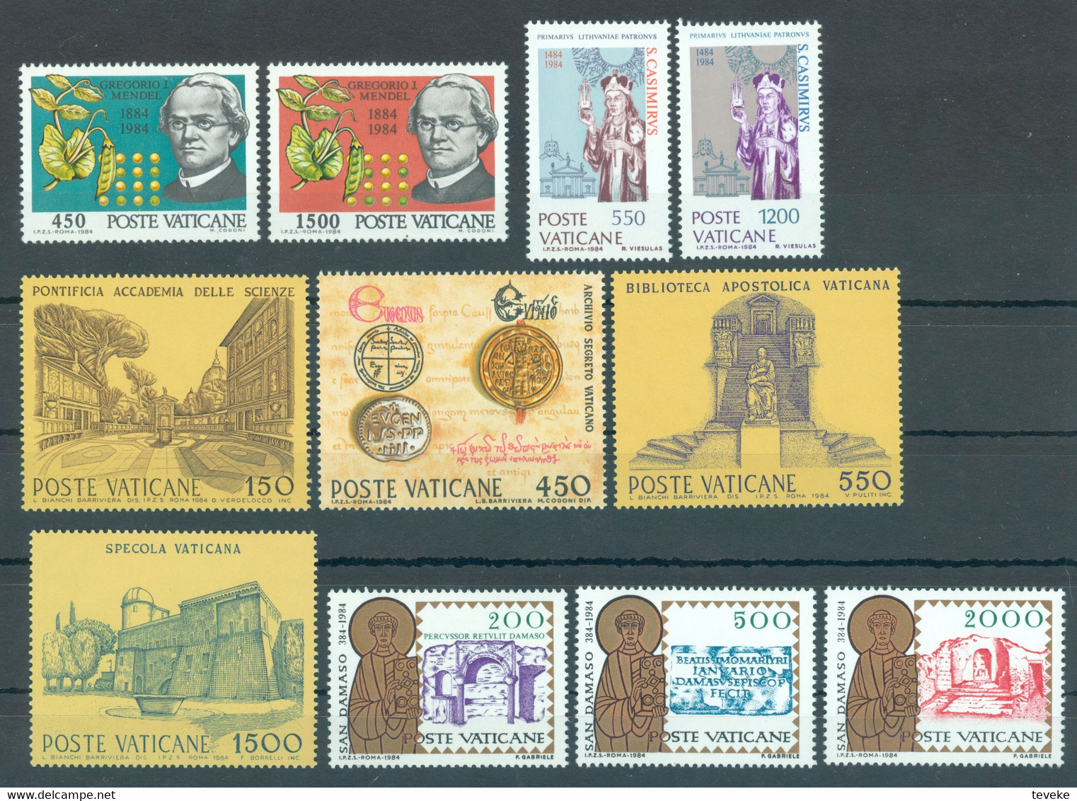 VATICAAN/VATIKAN/CITA DEL VATICANO - 1984 YEARSET/JAHRGANG/JAARGANG MNH/**/NEUF - MiNr. 844/866 - Annate Complete