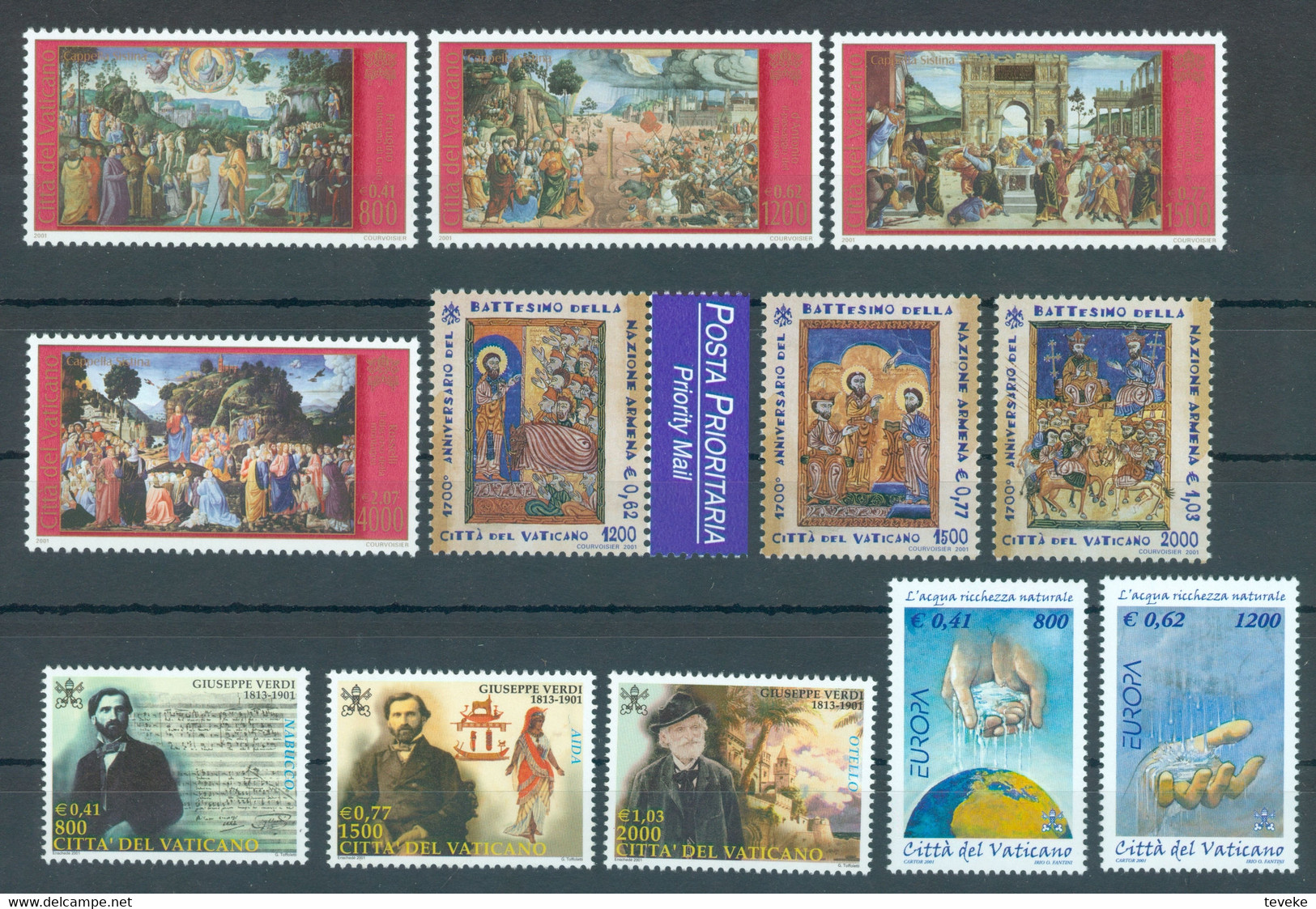 VATICAAN/VATIKAN/CITA DEL VATICANO - 2001 YEARSET/JAHRGANG/JAARGANG MNH/**/NEUF - MiNr. 1362/1393 + BL 22 - Annate Complete