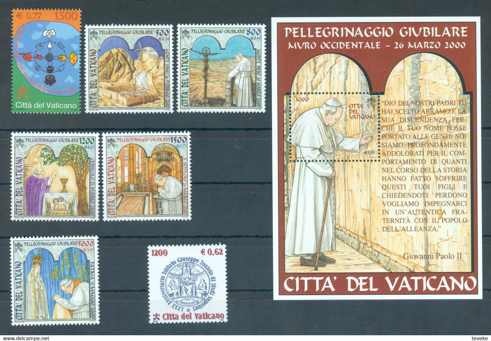 VATICAAN/VATIKAN/CITA DEL VATICANO - 2001 YEARSET/JAHRGANG/JAARGANG MNH/**/NEUF - MiNr. 1362/1393 + BL 22 - Annate Complete